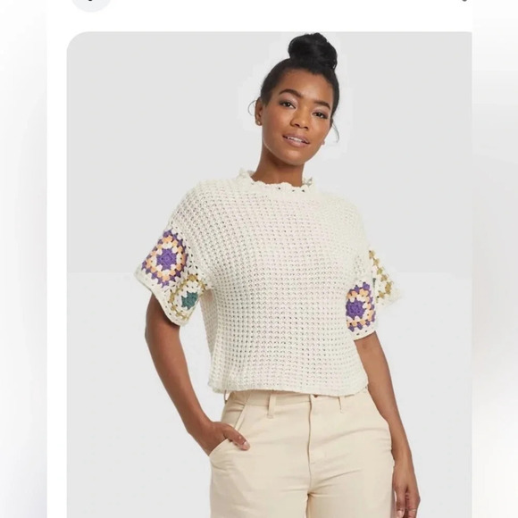 UNIVERSAL THREAD~ BLOUSE~ CROCHET~ DETAILED~ - Picture 2 of 5